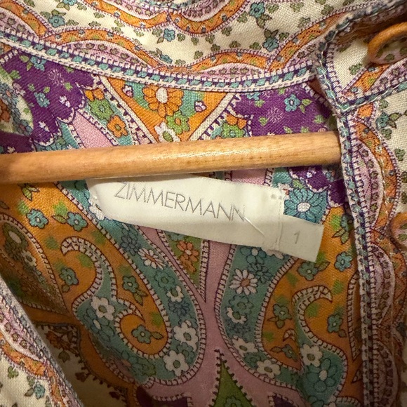 Zimmerman Lola Belted Paisleyprint Linengauze Playsuit - Picture 6 of 9